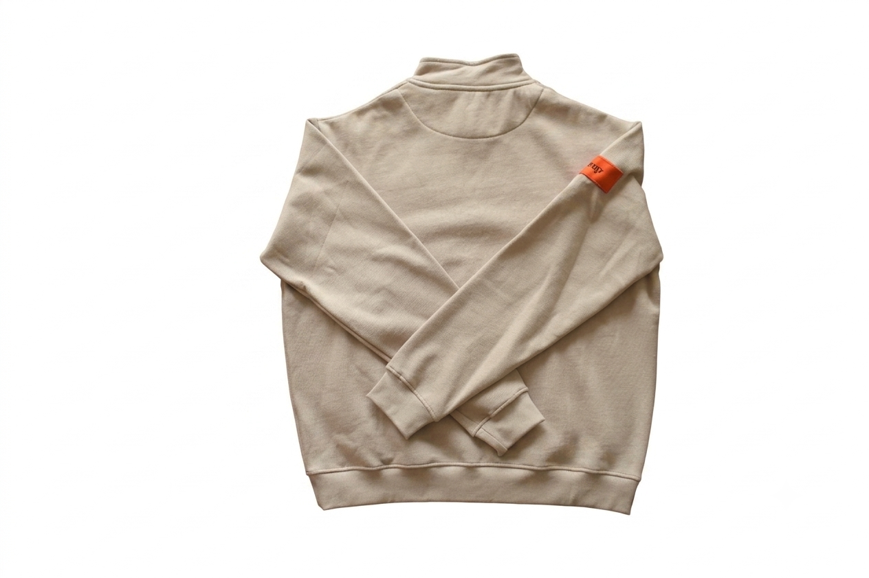 Sudadera "CLUBHOUSE" Half Zip Beige